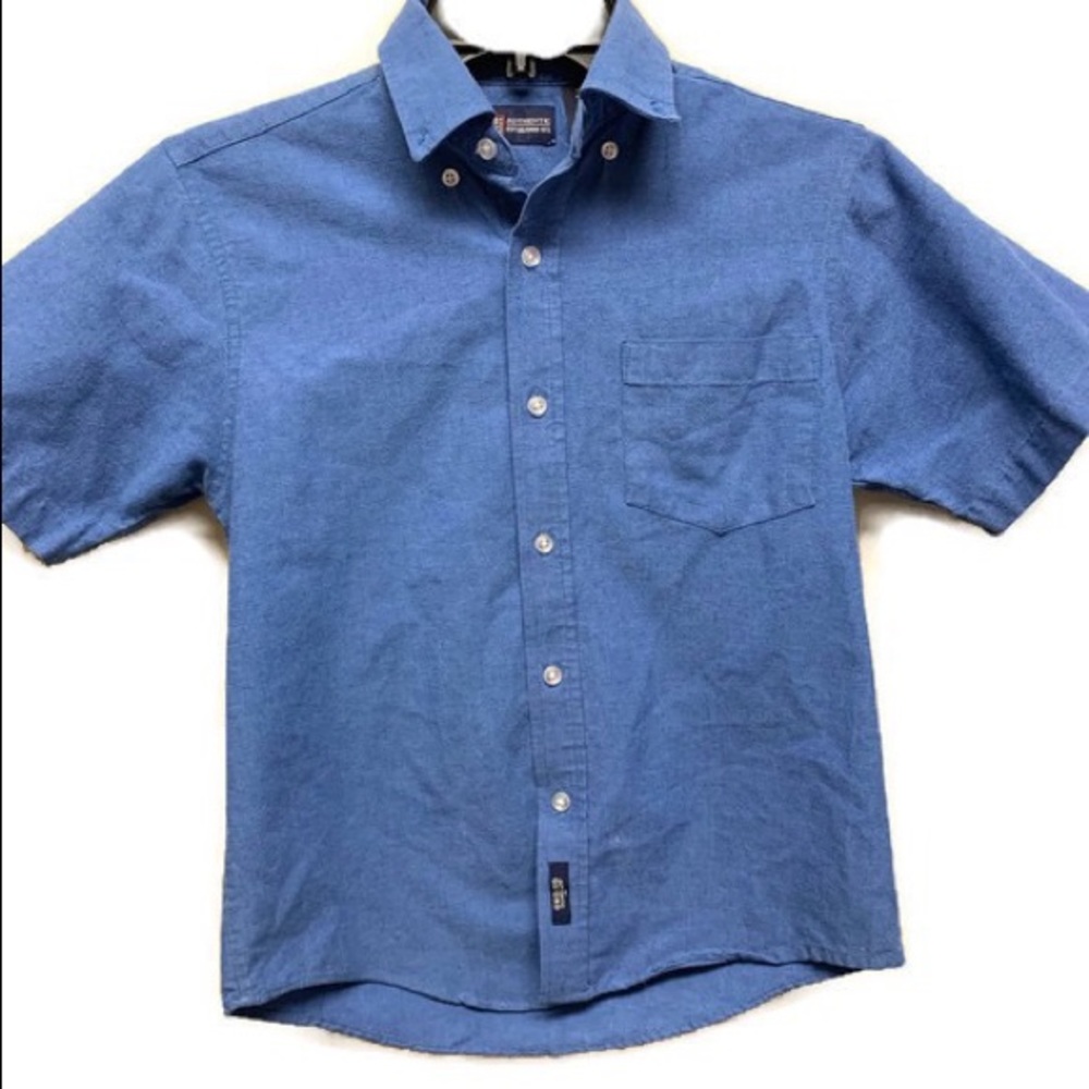 Boys M Faded Glory Short Sleeve Button Down Shirt